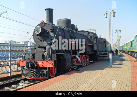 American locomotive a vapore Ea-2450. Consegnati alla Russia durante la Seconda Guerra Mondiale. Costruito a Filadelfia nel 1944 Foto Stock