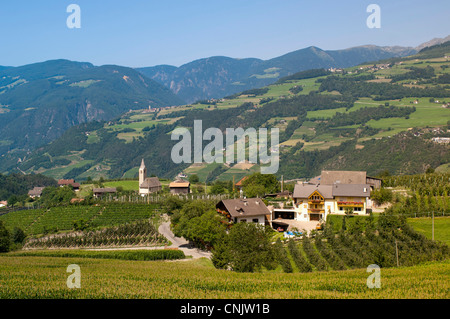 Tiso, Val di Funes (Villnoss), Dolomiti, Trentino Alto Adige, Alto Adige, Italia. Foto Stock