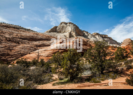 Il red rock formazioni: una serie di picchi di arenaria e le pareti chiamato la spinta del keystone Foto Stock