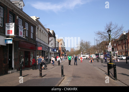 Market Place St Albans Hertfordshire Foto Stock