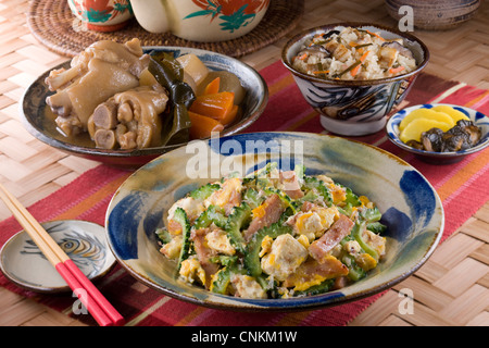 La cucina di Okinawa Foto Stock