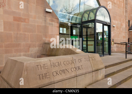 Nottingham Crown Court, Alta Corte di giustizia, Tribunale di contea e famiglia udienza in tribunale centro, Nottingham, Inghilterra, Regno Unito Foto Stock