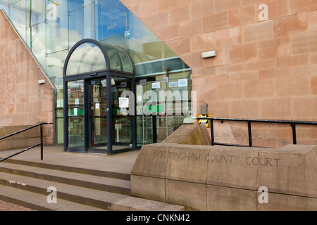 Nottingham County Court, Crown Court, Alta Corte di giustizia e il Tribunale di famiglia centro acustico, Nottingham, Inghilterra, Regno Unito Foto Stock