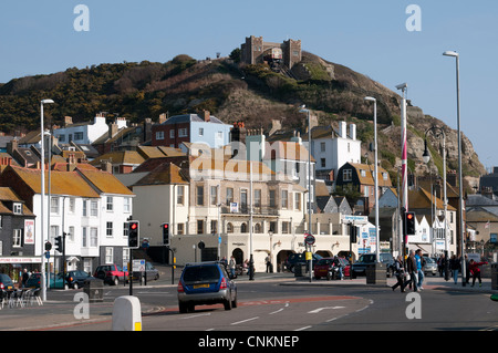 Lungomare di Hastings East Sussex holiday resort Southern England Regno Unito Foto Stock