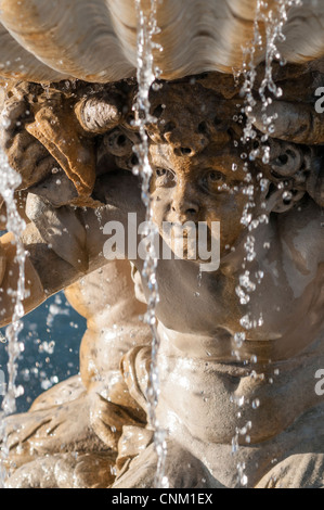 Dettaglio fontana a Giardini Italiani in Kensington Gardens,Lancaster Gate,Londra Foto Stock