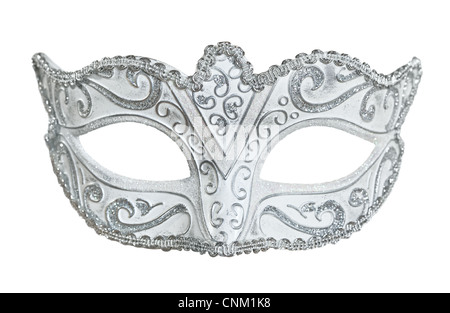 Maschera di carnevale. Isolato su bianco. Foto Stock