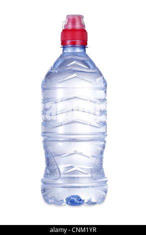 Una bottiglia di acqua con un tracciato di ritaglio Foto Stock
