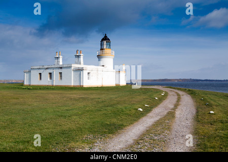 Punto Chanonry; Moray Firth; Black Isle; Scozia; Regno Unito; faro Foto Stock