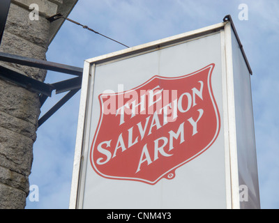 Esercito della salvezza un cartello stradale a Boston South End Foto Stock