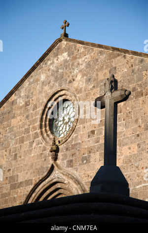 Sao Miguel Arcanjo chiesa, nella cittadina di Vila Franca do Campo. Sao Miguel island, Azzorre. Foto Stock