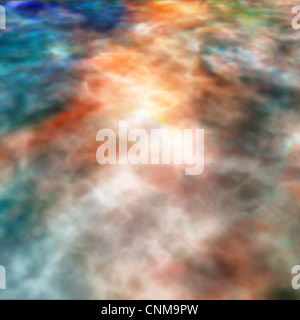 Illustrato colorato sfondo acquoso con marmorizzazione pattern Foto Stock