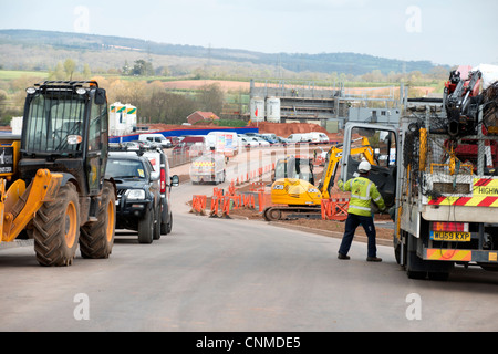 La costruzione di nuove case alla Cranbrook, il nuovo sviluppo di comunità a est di Exeter in East Devon Foto Stock