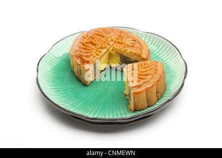 Cinese la torta della luna, cibo cinese per il festival di metà autunno. Foto Stock