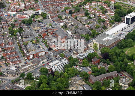 Vista aerea di Otley Road e Headingley Lane, Leeds Foto Stock