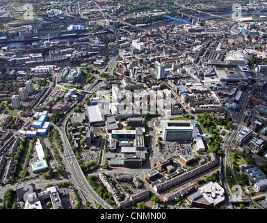 Vista aerea della Northumbria University di Newcastle upon Tyne Foto Stock