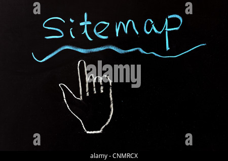 Chalk disegno - Sitemap Foto Stock
