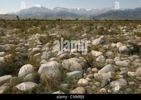 Terskey Ala-Too mountain range nel centro di Tian Shan, Kirghizistan. Foto Stock