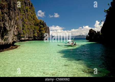 Grande laguna di Miniloc Island, El Nido, PALAWAN FILIPPINE, Asia Foto Stock