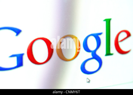 Logo di Google su un monitor Foto Stock