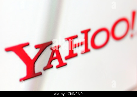 Yahoo logo su schermo di un monitor Foto Stock