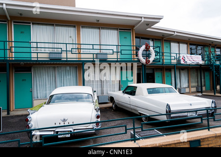 Il National Civil Rights Museum al Lorraine Motel di Memphis dove Martin Luther King Jr è stato ucciso in aprile 1968 Foto Stock