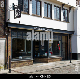 Bang & Olufsen B&O Shop Burgate Canterbury Kent REGNO UNITO Top qualità Hi Fi e televisori Foto Stock