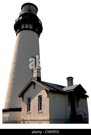 Un faro di Yaquina Capo vicino a Newport, Oregon Foto Stock