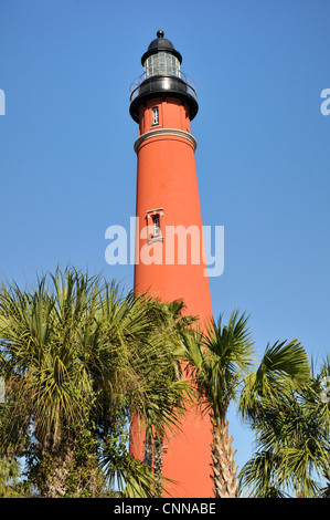 Ponce de Leon ingresso torri faro più vicino a palme Foto Stock