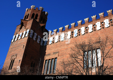 Modernismo barcellonese edifici, Catalogna, Spagna Foto Stock