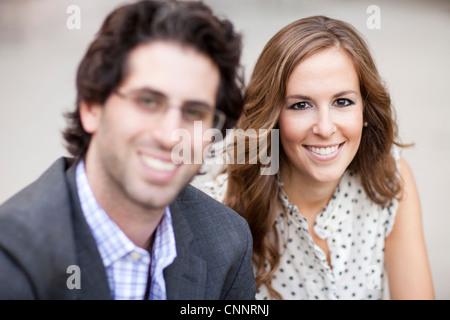 Close-up ritratto della coppia giovane Foto Stock