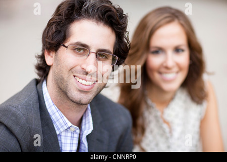 Close-up ritratto della coppia giovane Foto Stock