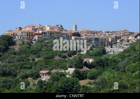 Il paese di Capoliveri isola d'Elba, Italia Foto Stock
