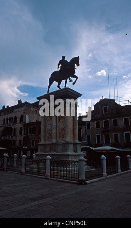 Venezia - Bartolomeo Colleoni Foto Stock