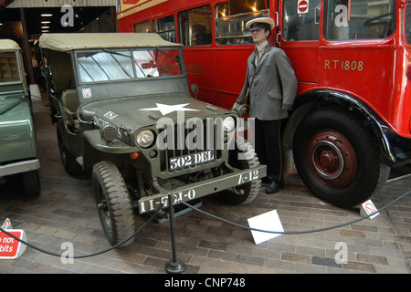 Jeep Willys MB (1943) prodotto dalla società Willys-Overland, Toledo, Ohio, USA. National Motor Museum di Beaulieu, UK. Foto Stock