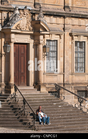 Il Neue Residenz (Palazzo Nuovo) a Bamberg in Germania. Foto Stock