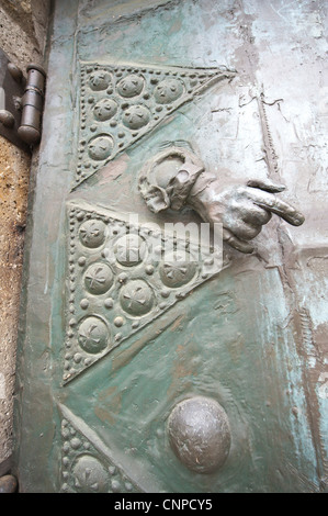 Porta alla Cattedrale di Santo Stefano in Passau, Germania. Foto Stock