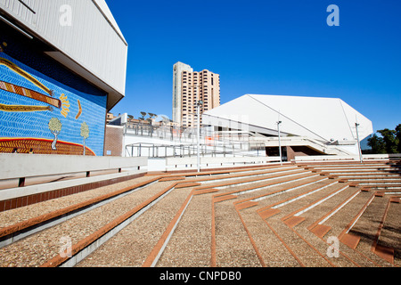 Arte aborigena Festival Centre Adelaide Australia del Sud. Foto Stock