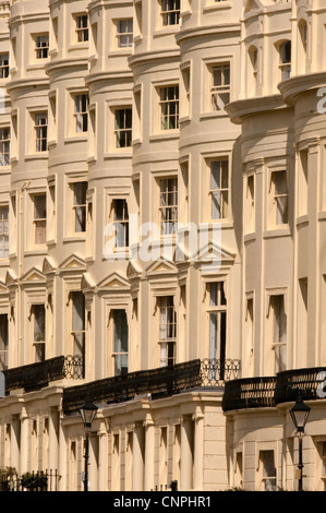 Regency case e appartamenti in Brunswick Square, Hove, East Sussex. Foto Stock