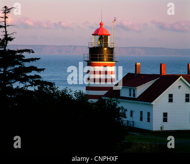 Foto di West Quoddy Head Lighthouse, Maine Foto Stock