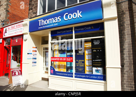 Un Thomas Cook Travel agent in Matlock, Derbyshire, England, Regno Unito Foto Stock