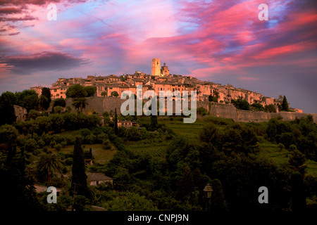 Tsaint Paul de Vence sky nube paesaggio romantico Foto Stock