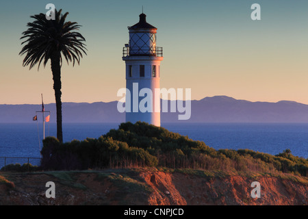 Foto del Pt. Vincent faro sulla costa della California, Los Angeles, Palos Verdes, STATI UNITI D'AMERICA Foto Stock