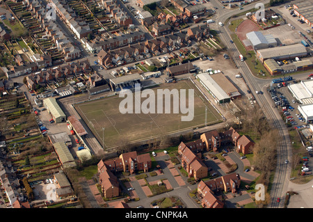 Vista aerea Stafford Rangers Football Club Inghilterra Staffordshire REGNO UNITO Foto Stock