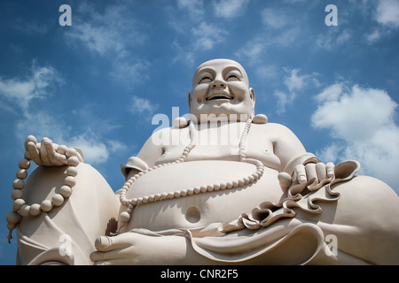 Scultura di Buddha, Vinh Trang tempio buddista in My Tho city, Vietnam Foto Stock