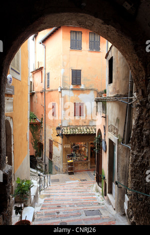 Il villaggio medievale di Roquebrune Foto Stock