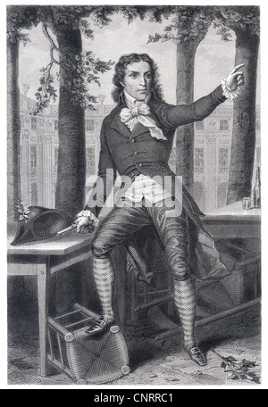 Benoit Camille Desmoulins, avvocato, giornalista del secolo dei Lumi e un leader della rivoluzione francese del XVIII secolo, Foto Stock