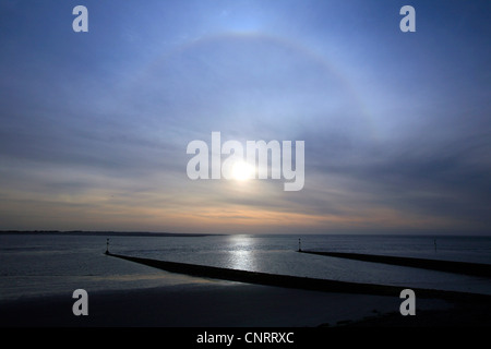 Sunhalo nei pressi di Borkum, Germania, Bassa Sassonia, Baltrum Foto Stock