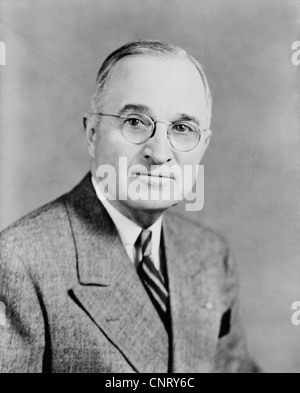 Restaurata digitalmente il vettore ritratto di Harry Truman. Foto Stock