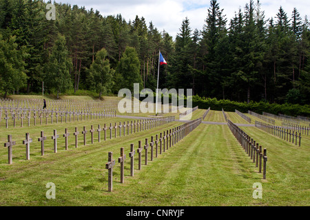 Il cimitero di Wettstein nella regione dei Vosgi della Francia contiene le tombe di 2,201 soldati e un ulteriore 1,334 in ossuaries Foto Stock