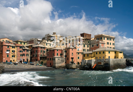 Boccadasse piccolo villaggio di pescatori in Liguria Foto Stock